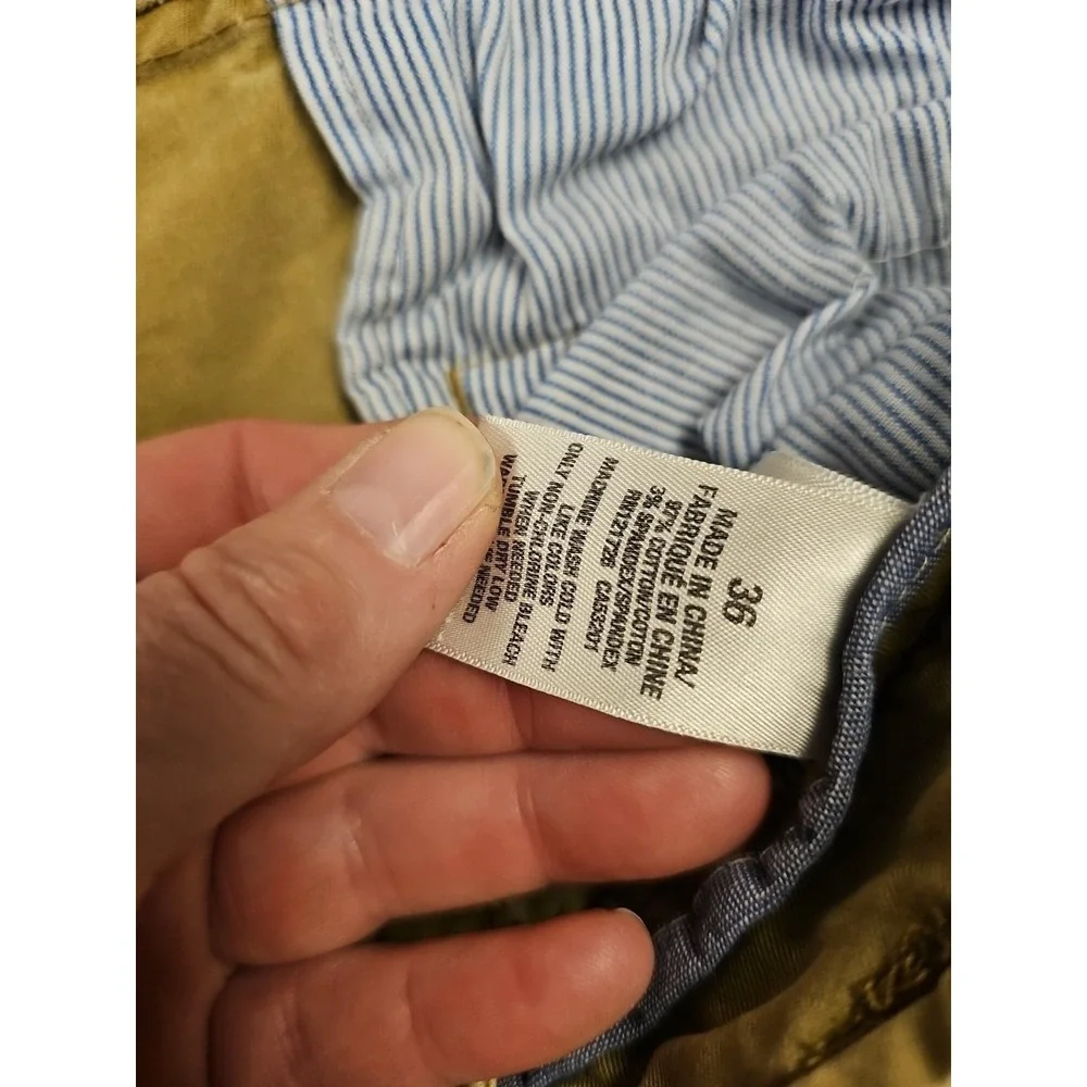Aeropostale‎ Shorts Mens 36 Brown Tan Beige Khaki Chino Bermuda Casual Stains